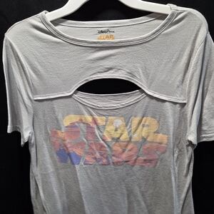 Disney Parks Star Wars Cutout Keyhole T-Shirt Women's L Sunset Graphic GUC